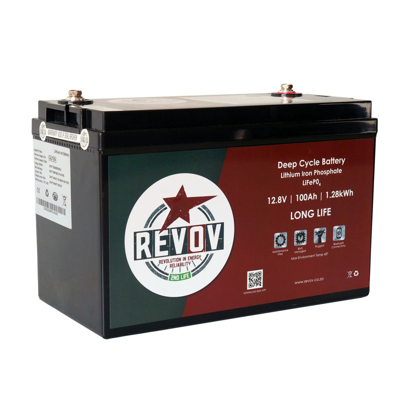 Load image into Gallery viewer, revov life 12.8V deep cycle battery

